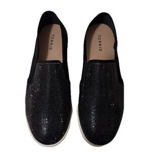 Torrid 15796904 Sneakers Women's US 9.5WW Black Embellished‎ Slip On Shoes